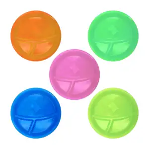 Plato acuario infantil con 3 divisiones para la comida, variedad de c…
