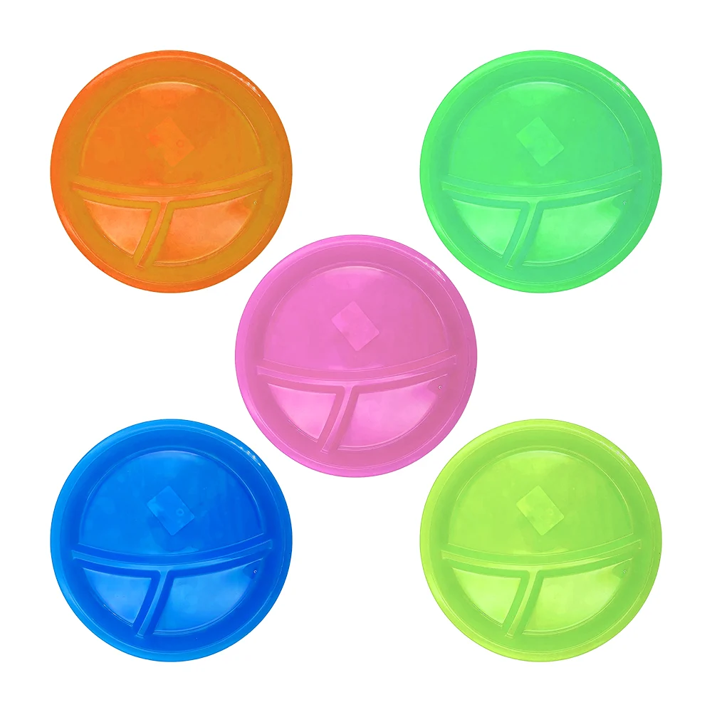 Plato acuario infantil con 3 divisiones para la comida, variedad de c…