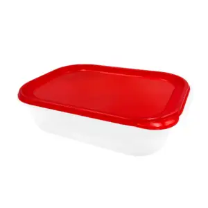 Tupper rectangular de plástico con tapa, capacidad 128 oz - 3.8 litro…