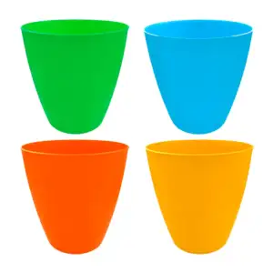 Bote - cesto de plástico circular para basura, variedad de colores / …