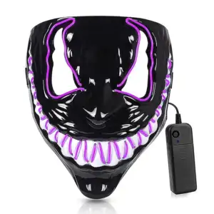 1pza máscara con ligas neón diseño de venom, variedad de colores en l…