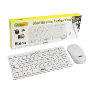 Combo mini con teclado y mouse inalámbricos andowl de 78 teclas, 2.4g…