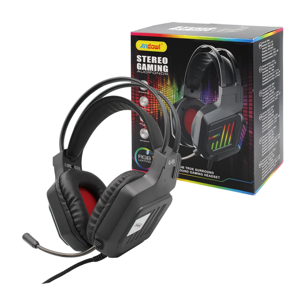 Audífonos diadema alámbrica gamer andowl con almohadillas acolchadas …