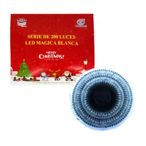 Serie de cable transparente de 10 metros con 200 luces navideñas en c…