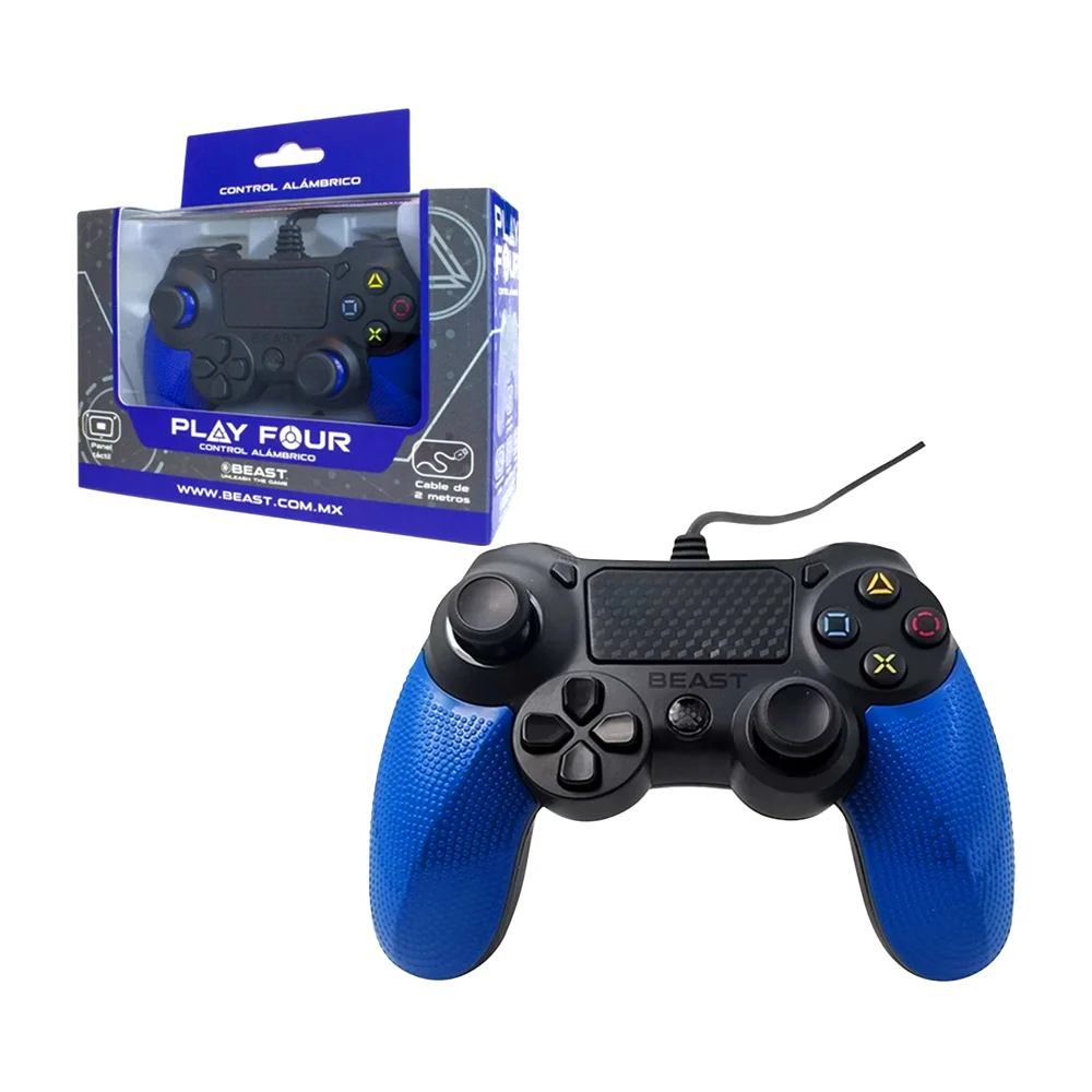 Control alámbrico compatible para playstation 4 con diseño ergonómico…