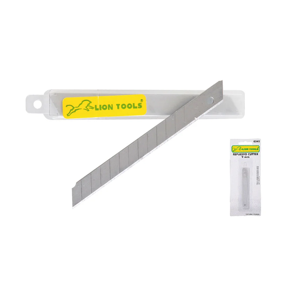 Estuche transparente con 10 cuchillas lion tools de repuesto para cut…