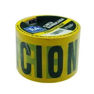 1pza Cinta barricada tuk color amarilla de 100m con ancho 7.5cm para …