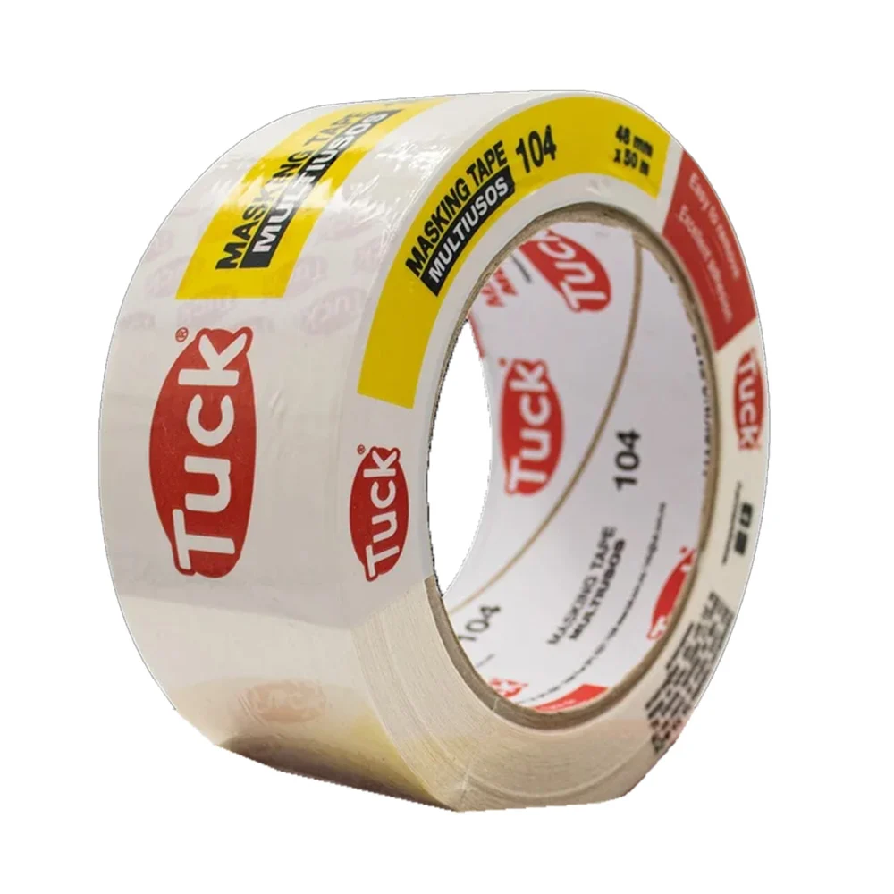 1pza Cinta adhesiva tuck masking tape multiusos con 50m y 4.8cm de an…
