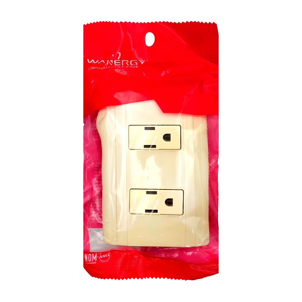 Placa de 2 contactos wanergy color blanco / 05193