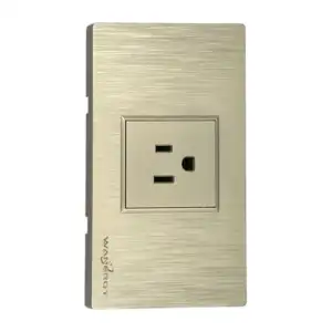 Placa wanergy de 1 contacto sencillo en módulo dorado mate / 05248
