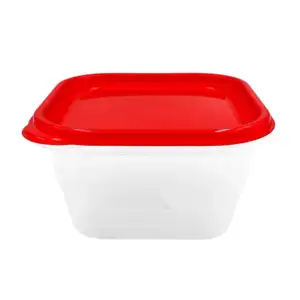 Tupper cuadrado de plástico transparente, capacidad 42 oz - 1.2 litro…