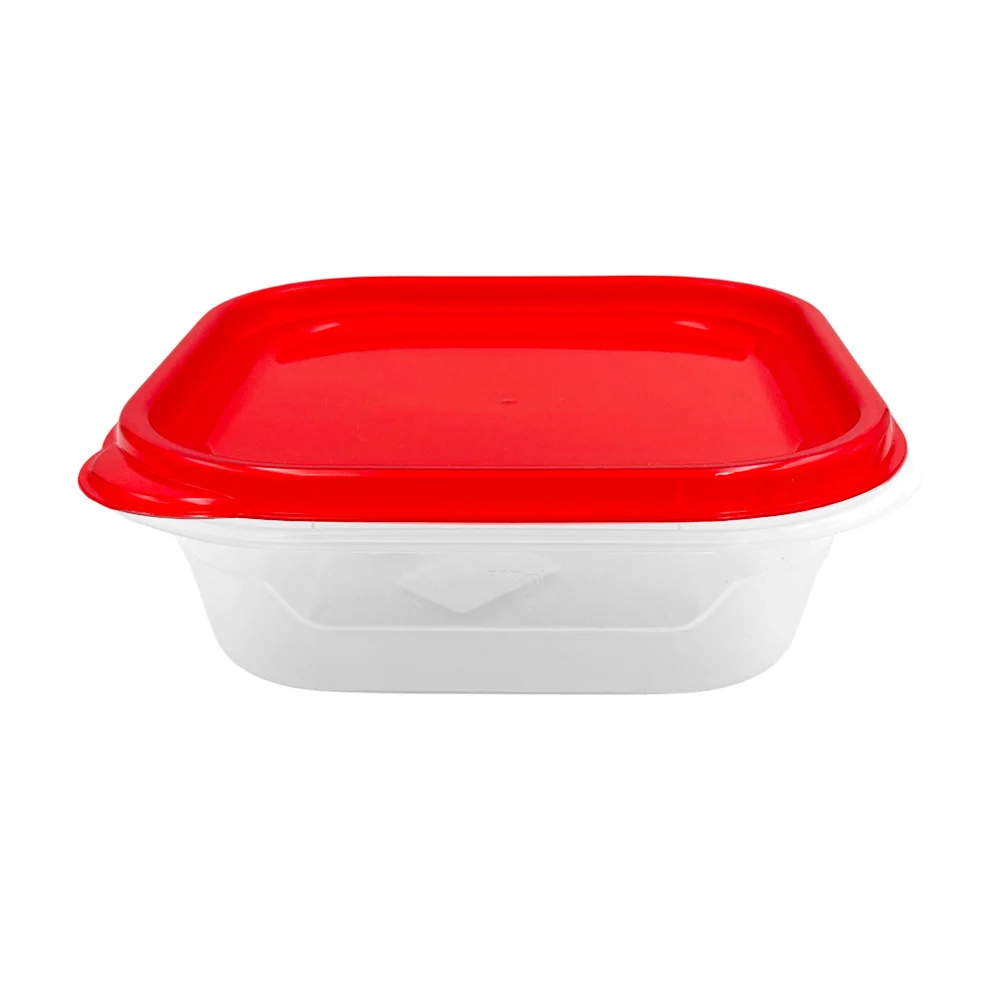 Tupper cuadrado de plástico con tapa, capacidad 23oz-680 ml, variedad…