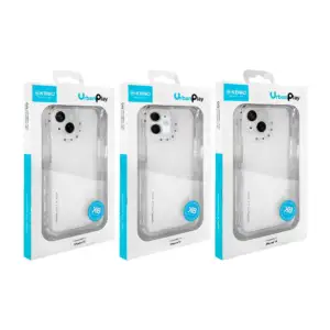 Funda protectora lisa, plástico transparente, montable en 3 piezas y …