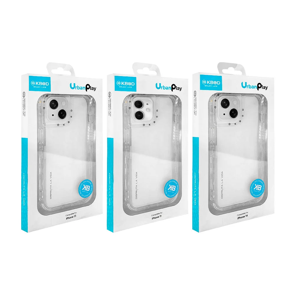 Funda protectora lisa, plástico transparente, montable en 3 piezas y …