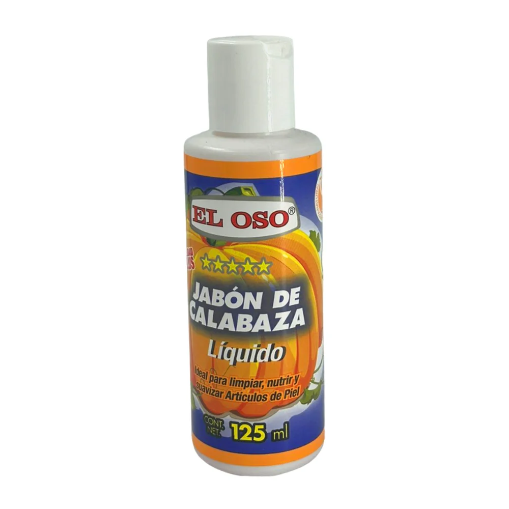Jabón líquido con extracto de calabaza para limpiar artículos de piel…