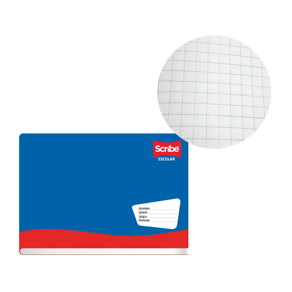 Cuaderno scribe italiano grapado con 100 hojas de cuadro grande / 403…