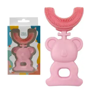 Cepillo dental manual infantil 360° con decoración de oso, variedad d…