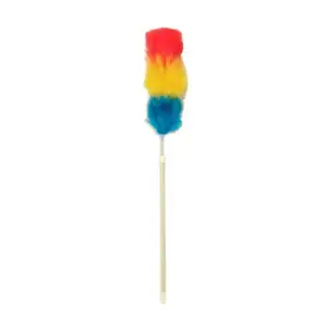 Plumero sintético multicolor con mango de plástico 55cm / static Dust…