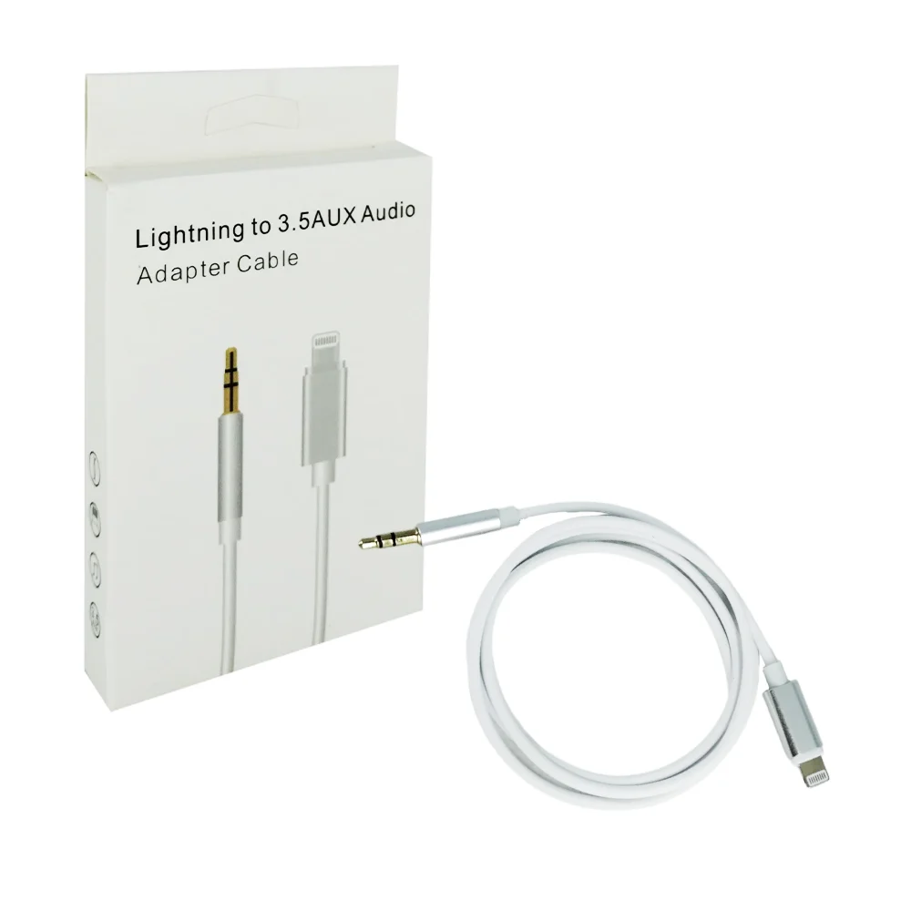 Cable auxiliar con plug de 3.5mm a entrada lightning iphone / 107037