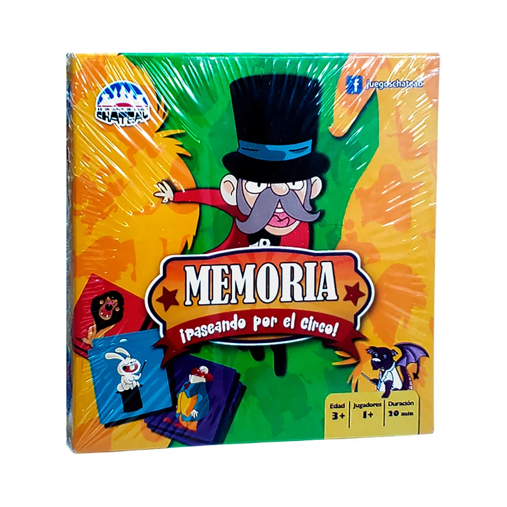 Juego de memorama con 36 pares de tarjetas, con temática de circo / m…