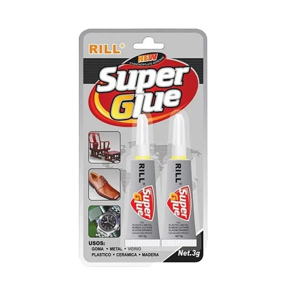 Blíster de 2 pegamentos líquidos en gotero con 3g / super glue / 10893