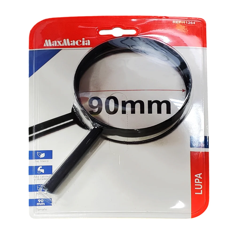 1pza lupa de mano grande con aumento de tamaño de 90mm / 11264