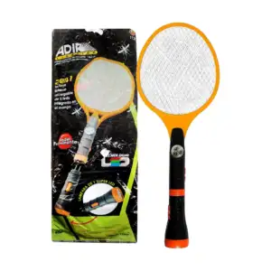 Raqueta eléctrica led mata mosquitos recargable con lámpara y lintern…