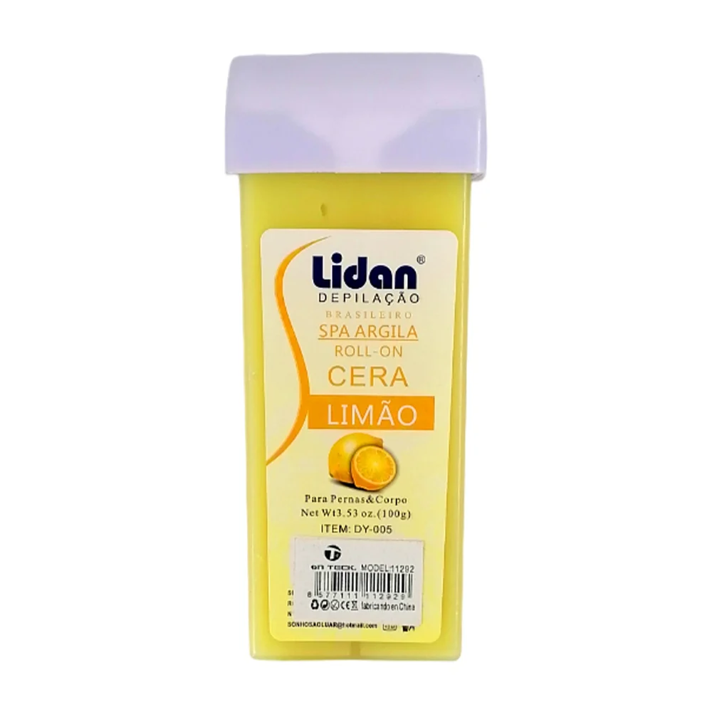 Cera depilatoria en presentación de barra roll-on para piernas y cuer…