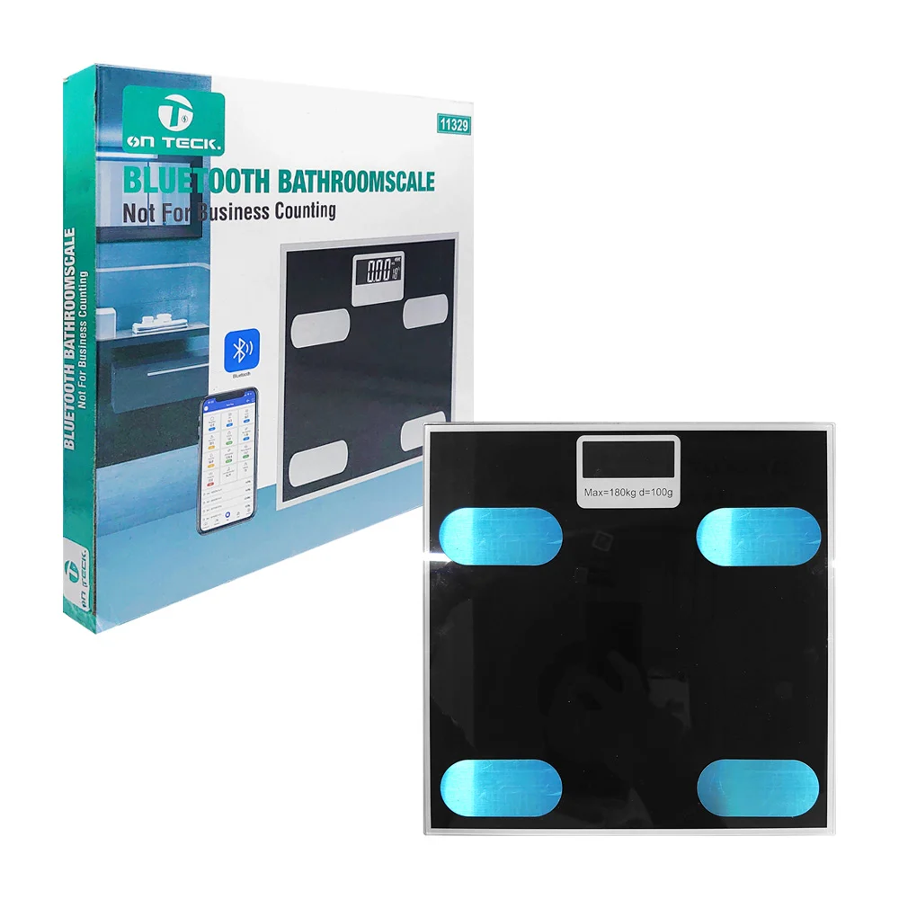 Bascula digital bluetooth con forma cuadrada y capacidad de 3 a 180kg…