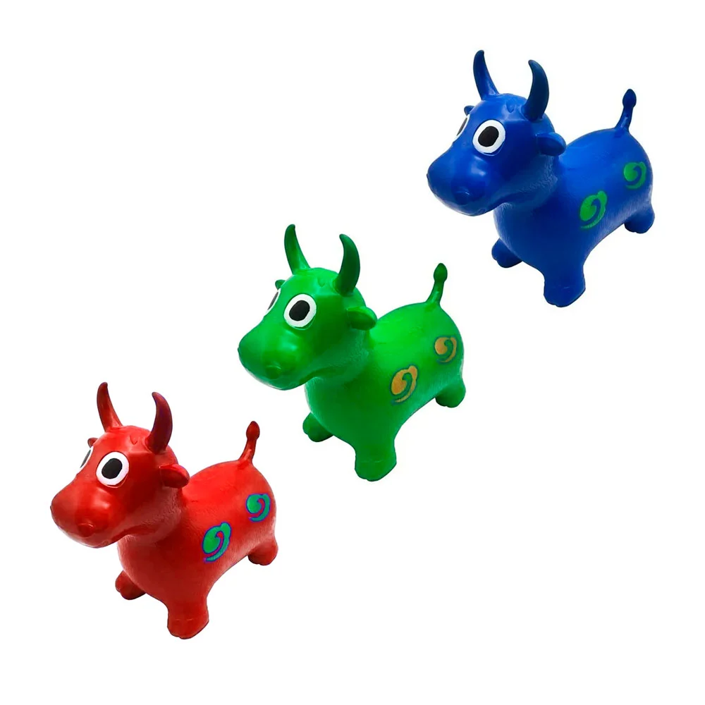 1pza Juguete inflable de caballo infantil, de plástico gomoso, variedad de colores / max macia / 11338 / 11337