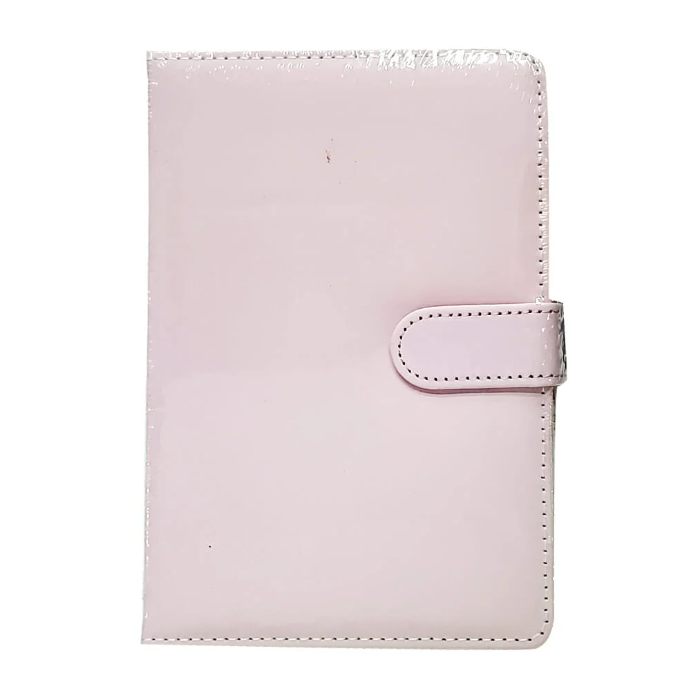 Libreta mediana de pasta gruesa lisa con broche de imán, variedad de colores / 11386