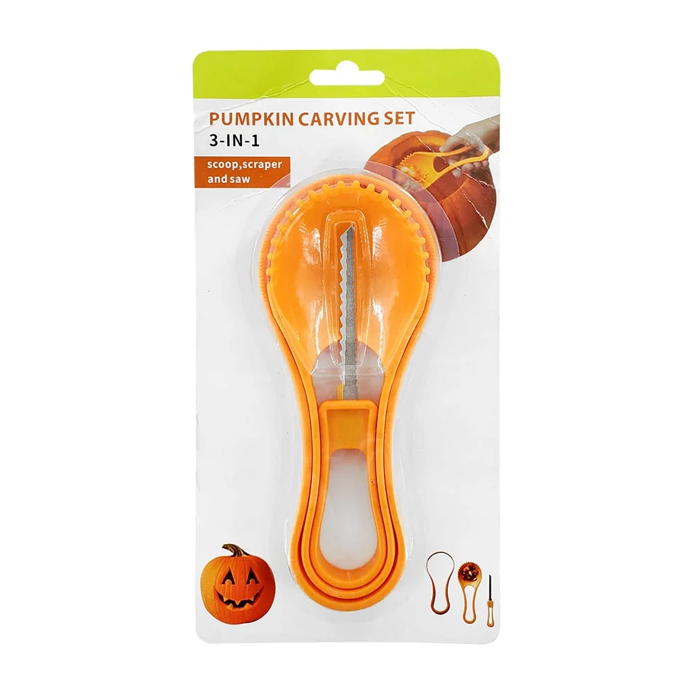 Herramienta de plástico 3 en 1 talladora de calabazas / pumpkin carvi…