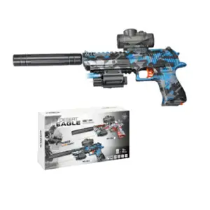 Pistola de hidrogel automática y accesorios, en color azul con camufl…