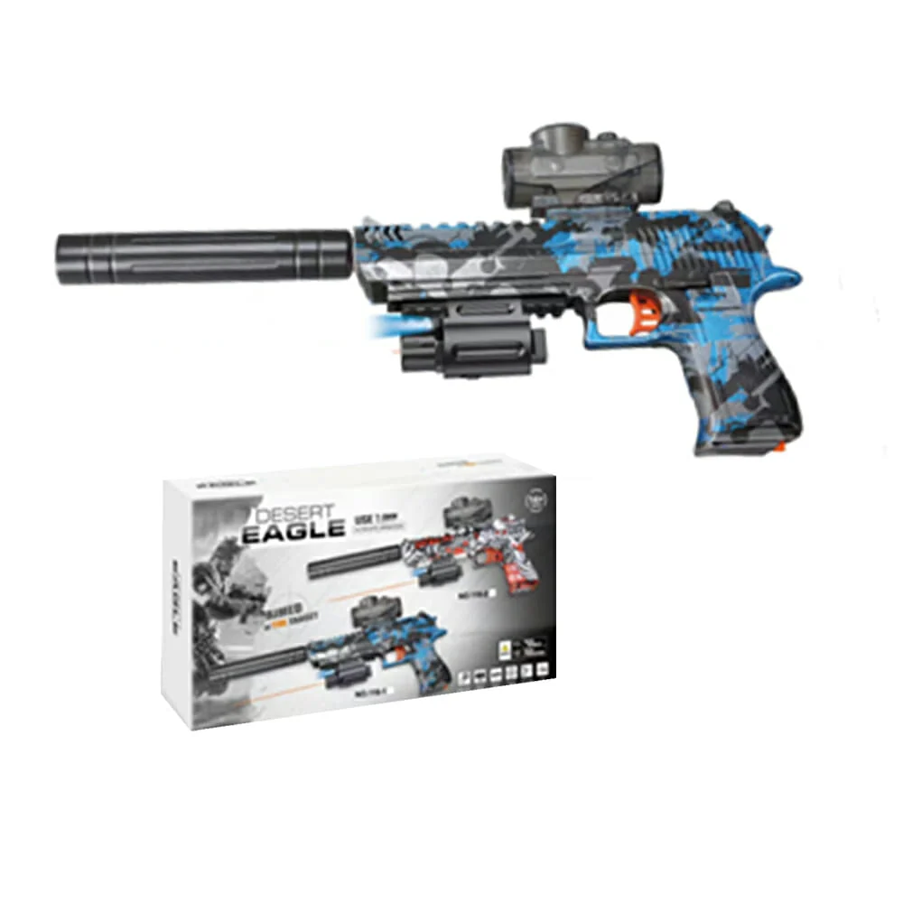 Pistola de hidrogel automática y accesorios, en color azul con camufl…