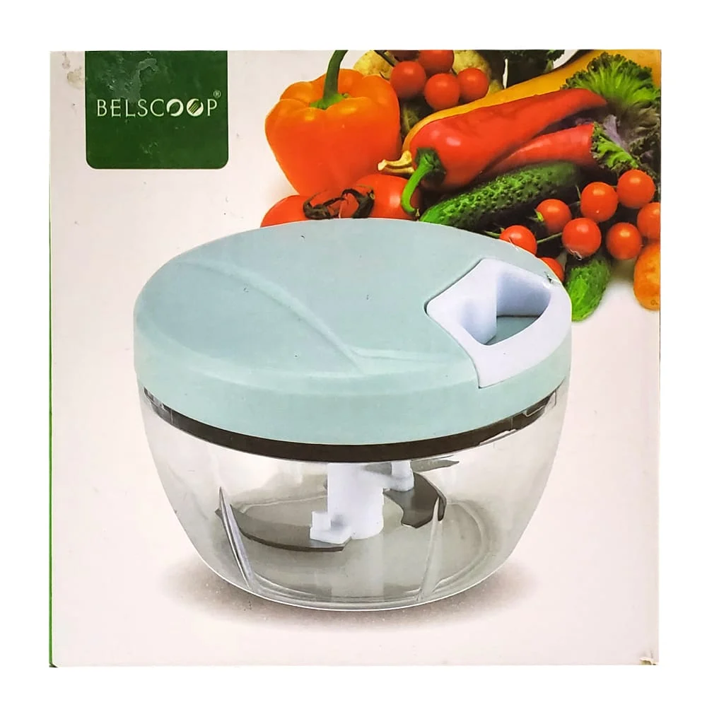 Procesador / cortador mediano de comida manual belscoop con 3 aspas m…