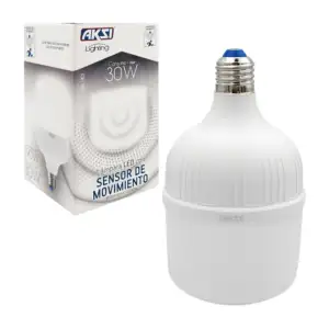 Lámpara / foco led aksi de luz blanca con sensor de movimiento y cons…