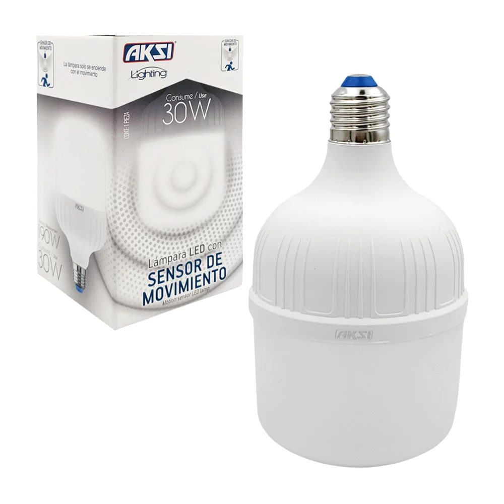 Lámpara / foco led aksi de luz blanca con sensor de movimiento y cons…