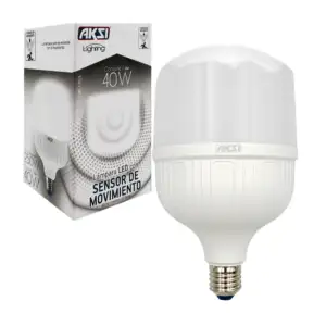 Lámpara / foco led aksi de luz blanca con sensor de movimiento y cons…