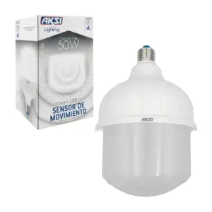 Lámpara / foco led aksi de luz blanca con sensor de movimiento y cons…
