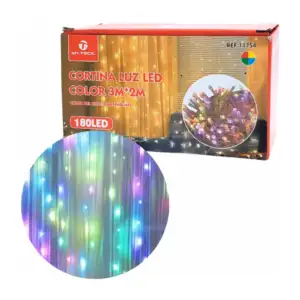 Serie cascada on teck tipo cortina de 3x2m con cable transparente y 1…