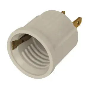 Portalámpara ladrón socket aksi color marfil con clavija, 125v-600w /…