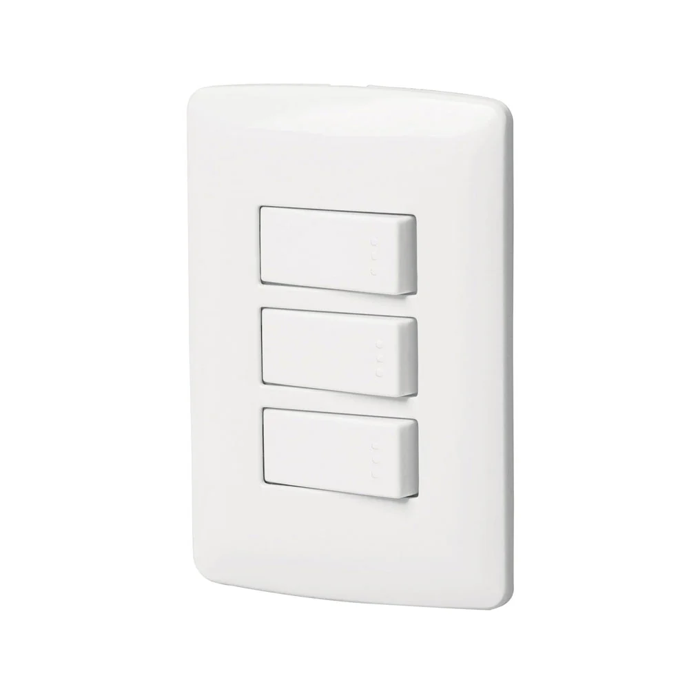 Placa de pared aksi con 3 interruptores - apagadores sencillos en col…