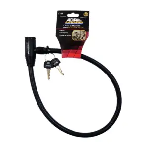 Candado de seguridad para bicicleta + juego de 2 llaves, 58cm / adir