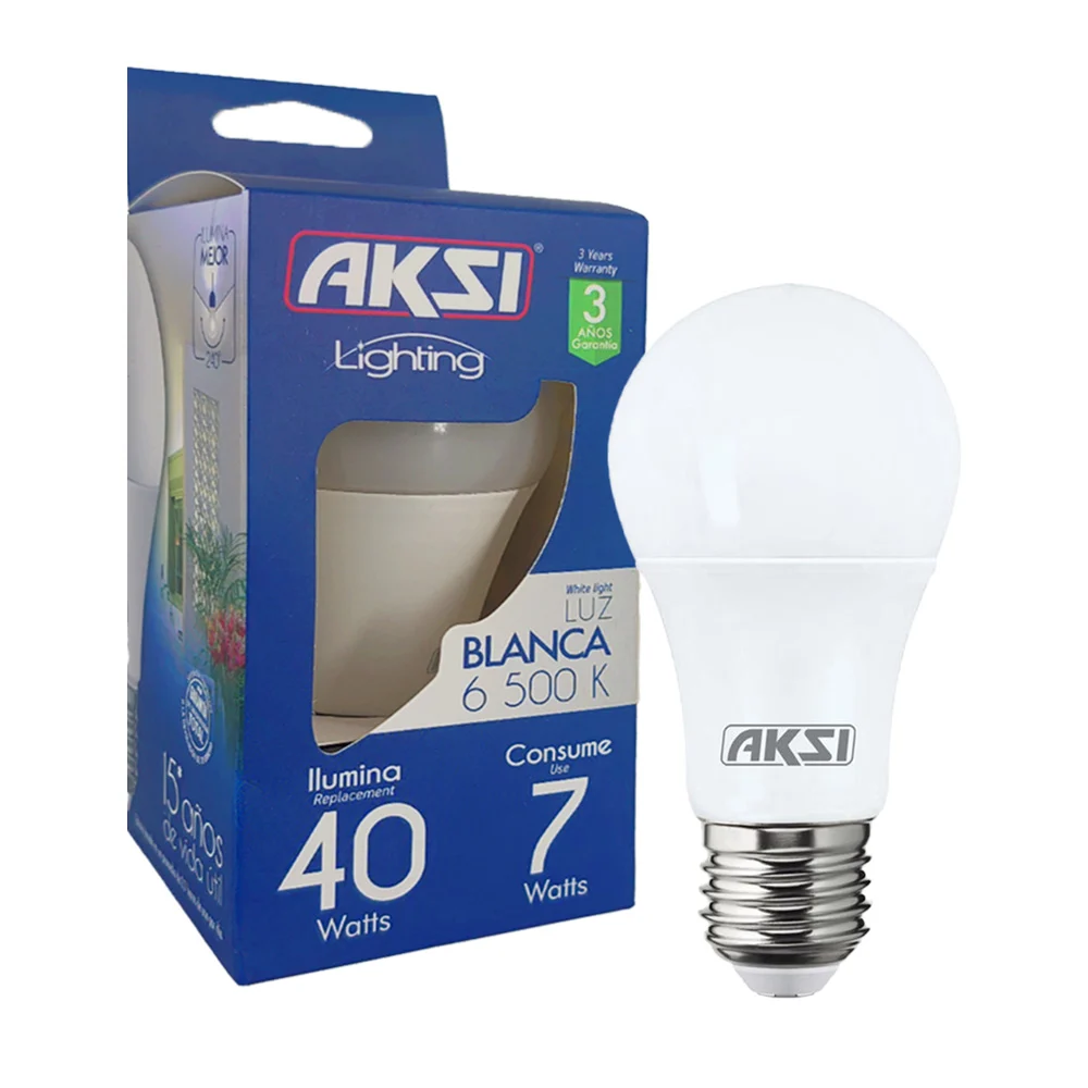 Foco ahorrador led aksi de luz blanca, 6500k, 40-7w / lighting / 1200…