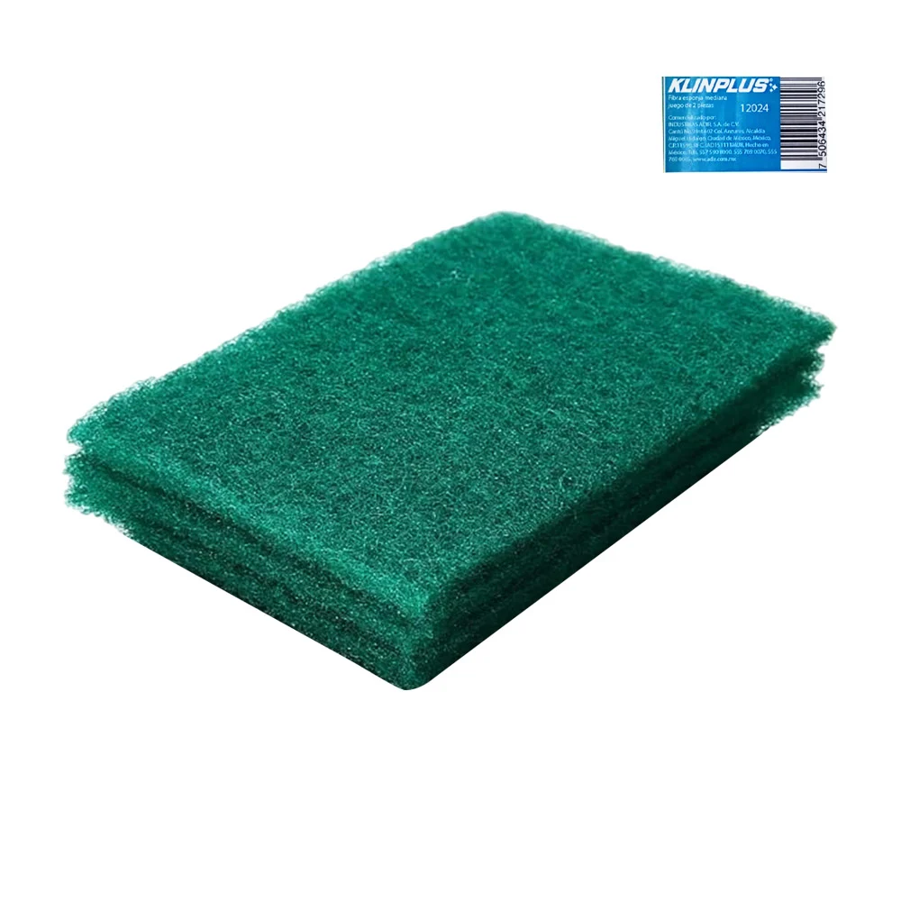 Paquete con 3 esponjas rectangulares chicas de fibra para lavar, colo…