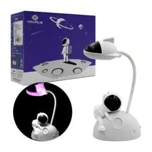 Lámpara de escritorio con diseño de astronauta abrasado de la luna, r…
