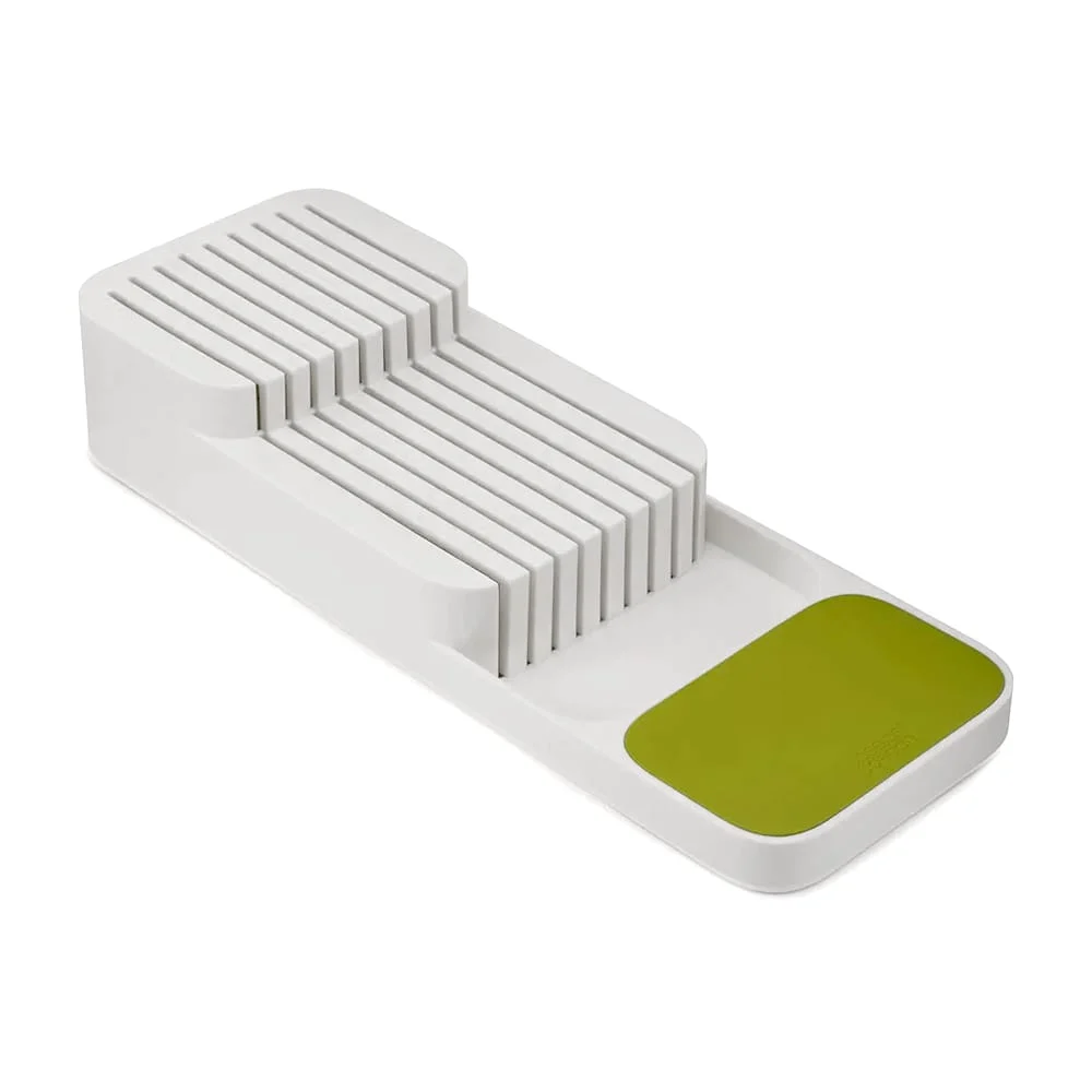 Organizador compacto para cocina de dos niveles para cuchillos de dif…