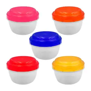 Mini tupper de plástico con tapa rosca, variedad de colores / baby fo…