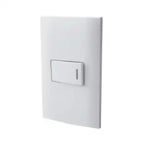 Placa de pared aksi con interruptor - apagador sencillo en color blan…