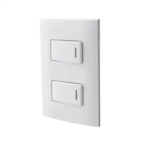 Placa de pared aksi con 2 interruptores - apagadores sencillos en col…